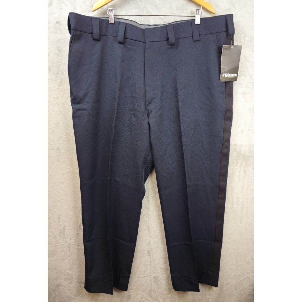 Blauer 8650 4-PKT Polyester Trouser Dark Navy 48x30 Regular Pants Side Striped